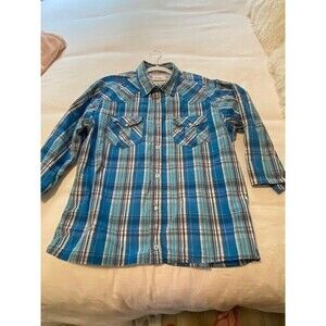 PD&C Women's Plaid Shirt, 100% Cotton, Large